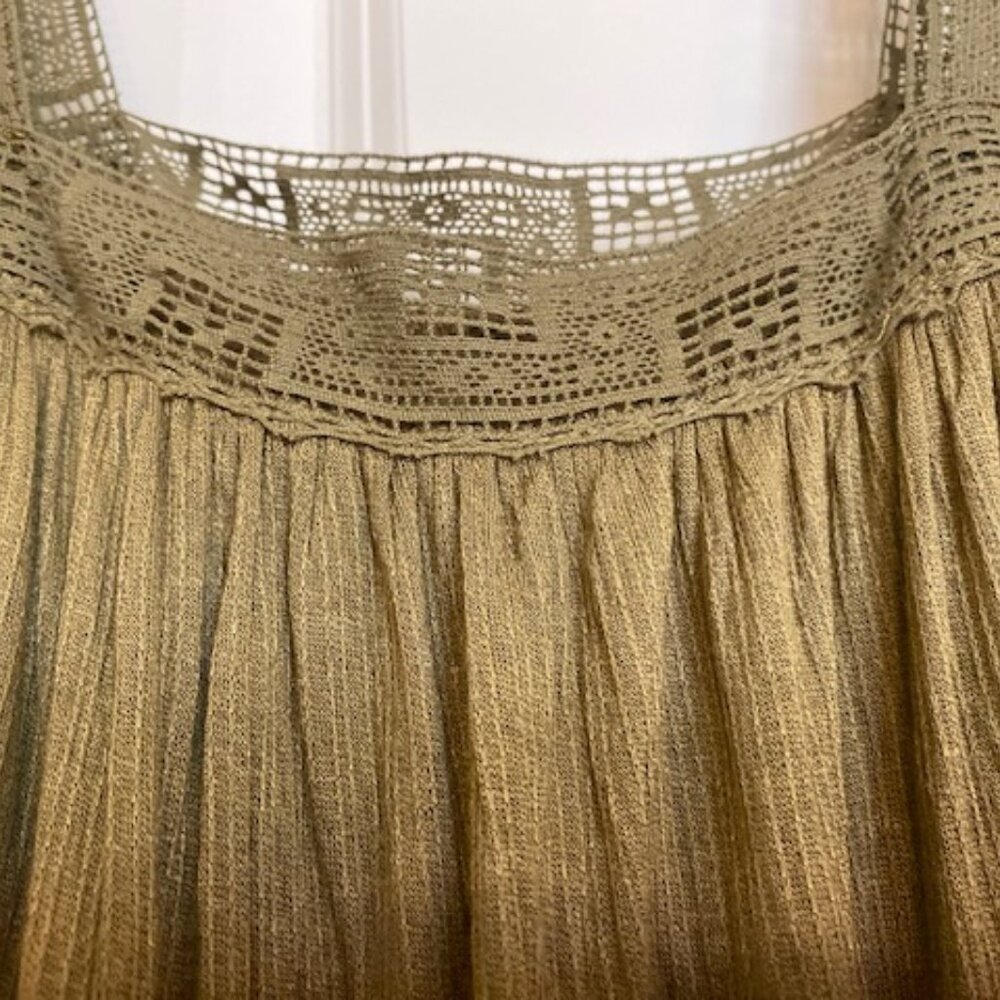 Free People Sweet Thing Tunic Mini Dress Lace Moss Size XS - Picture 4 of 16